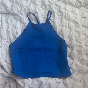 Royal blue halter neck crop tank!